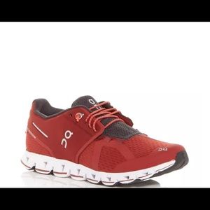 On Women’s on cloud Low Top Sneakers Ruby/Wht 7.5